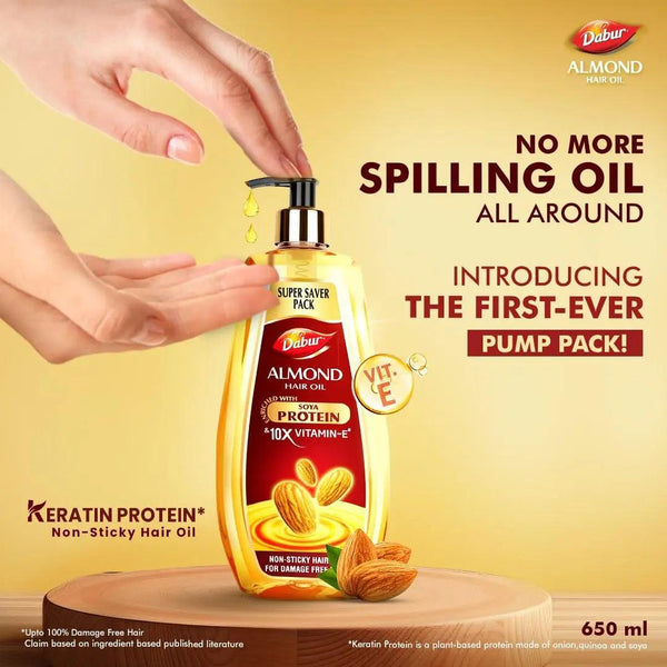 Dabur Almond Hair Oil Super Saver Pack
                    
                      - 650ml