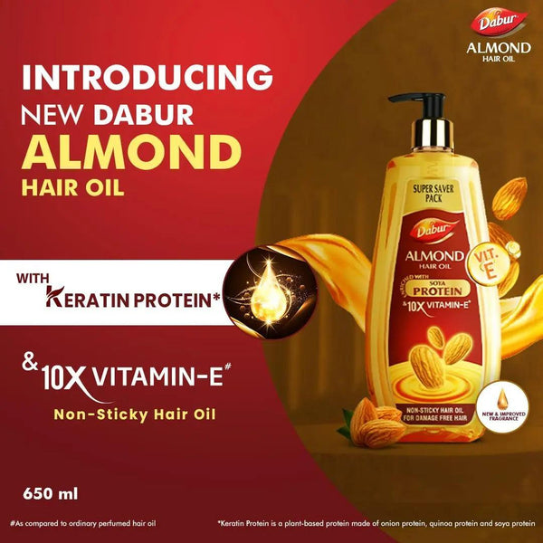 Dabur Almond Hair Oil Super Saver Pack
                    
                      - 650ml