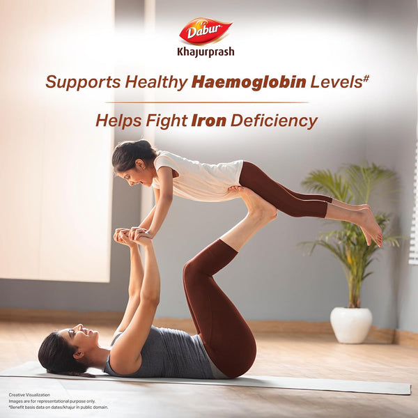 Dabur Khajurprash | 3X Immunity Action | Supports Healthy Haemoglobin Levels | Natural Source of Iron | Goodness of Khajur & Giloy
                    
                      - 900g