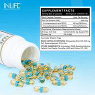 Inlife Fish Oil Omega 3 Fatty Acids Supplement | 1000mg 60 Capsules
