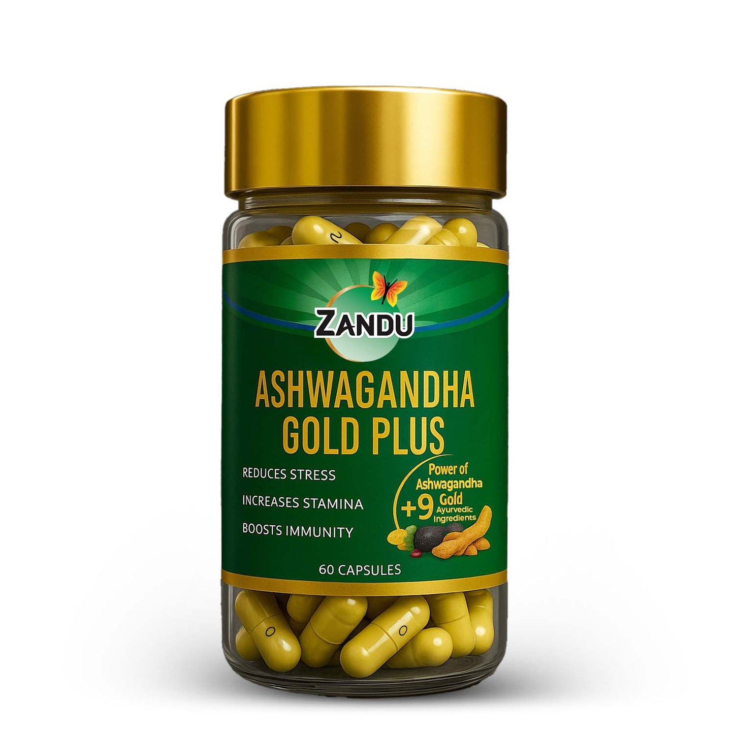 Zandu Shilajit Gold Plus (60 Caps) + Ashwa Gandha Gold Plus (60 Caps) Combo