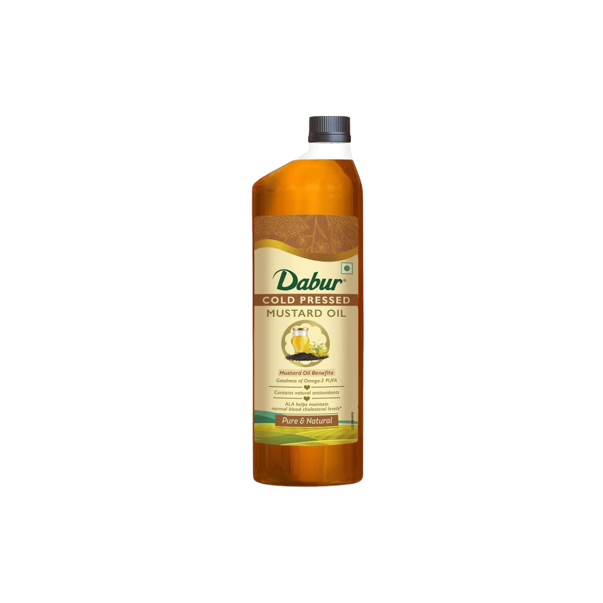 Dabur Cold Pressed Mustard Oil | Rich in Omega 3 & 6 | Healthy, Pure & Flavorful Cooking Oil 1L