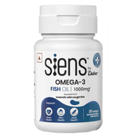Siens By Dabur Omega-3 Fish Oil Capsules | Supports Heart, Skin & Joint Health| EPA & DHA 30 Sofgels
