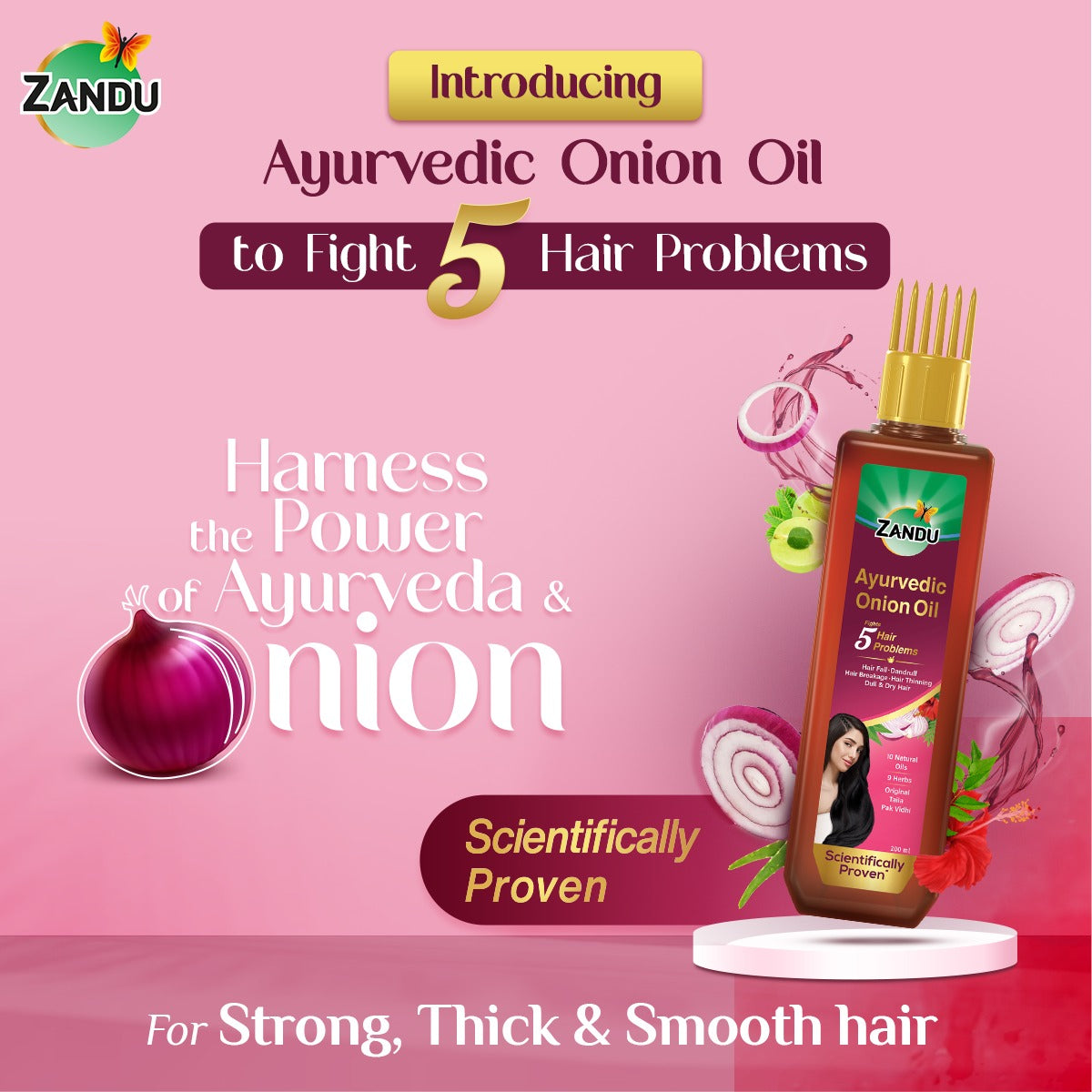 Zandu Ayurvedic Onion Hair Oil 200 ml