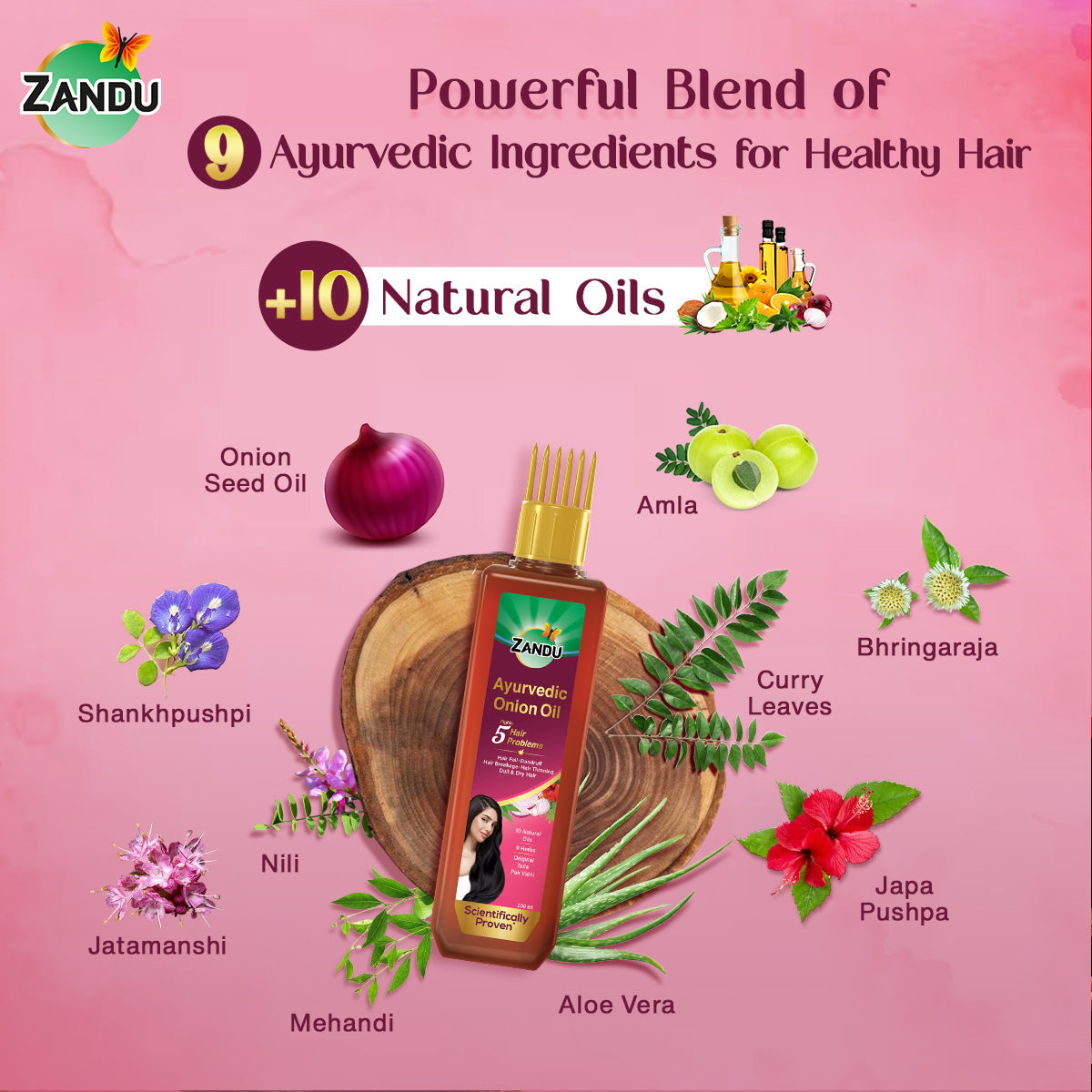 Zandu Ayurvedic Onion Hair Oil 200 ml