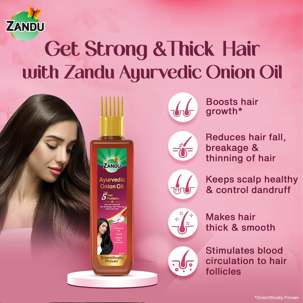 Zandu Ayurvedic Onion Hair Oil 200 ml