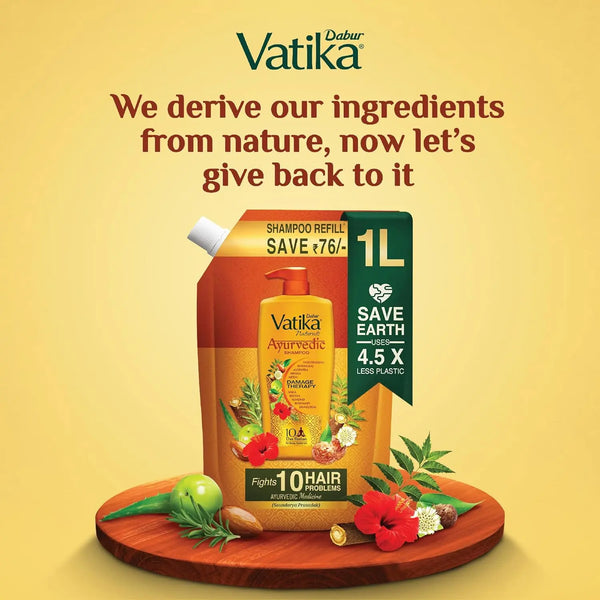 Dabur Vatika Naturals Ayurvedic Shampoo Pouch