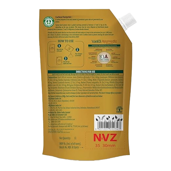 Dabur Vatika Naturals Ayurvedic Shampoo Pouch