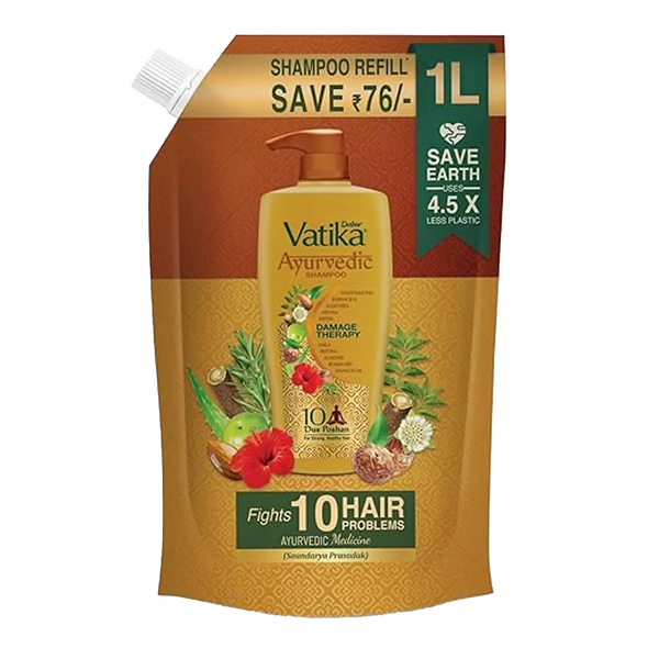 Dabur Vatika Naturals Ayurvedic Shampoo Pouch
                    
                      - 1L
