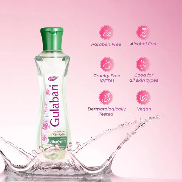 Dabur Gulabari Premium Rose Water with Aloe Vera 400ml