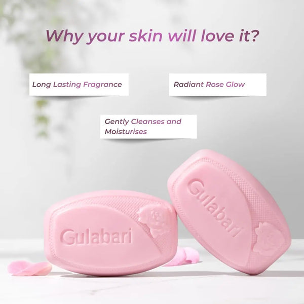 Dabur Gulabari Radiant Rose Glow Soap (Pack of 4)
                    
                      - 150g x 4