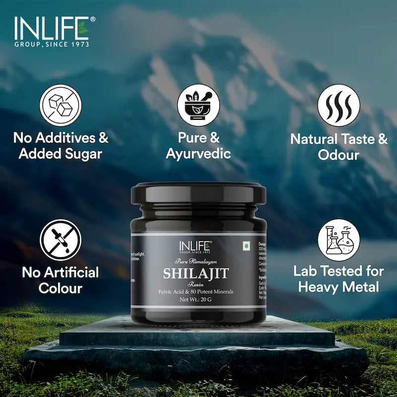 Inlife Pure Himalayan Shilajit Resin Supplement | 20g - 7