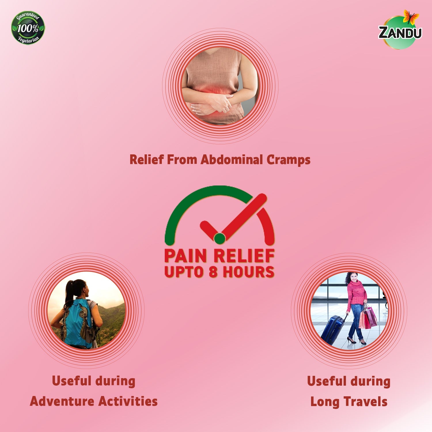 Zandu Pain Relief Patch for Cramps 5 Patches