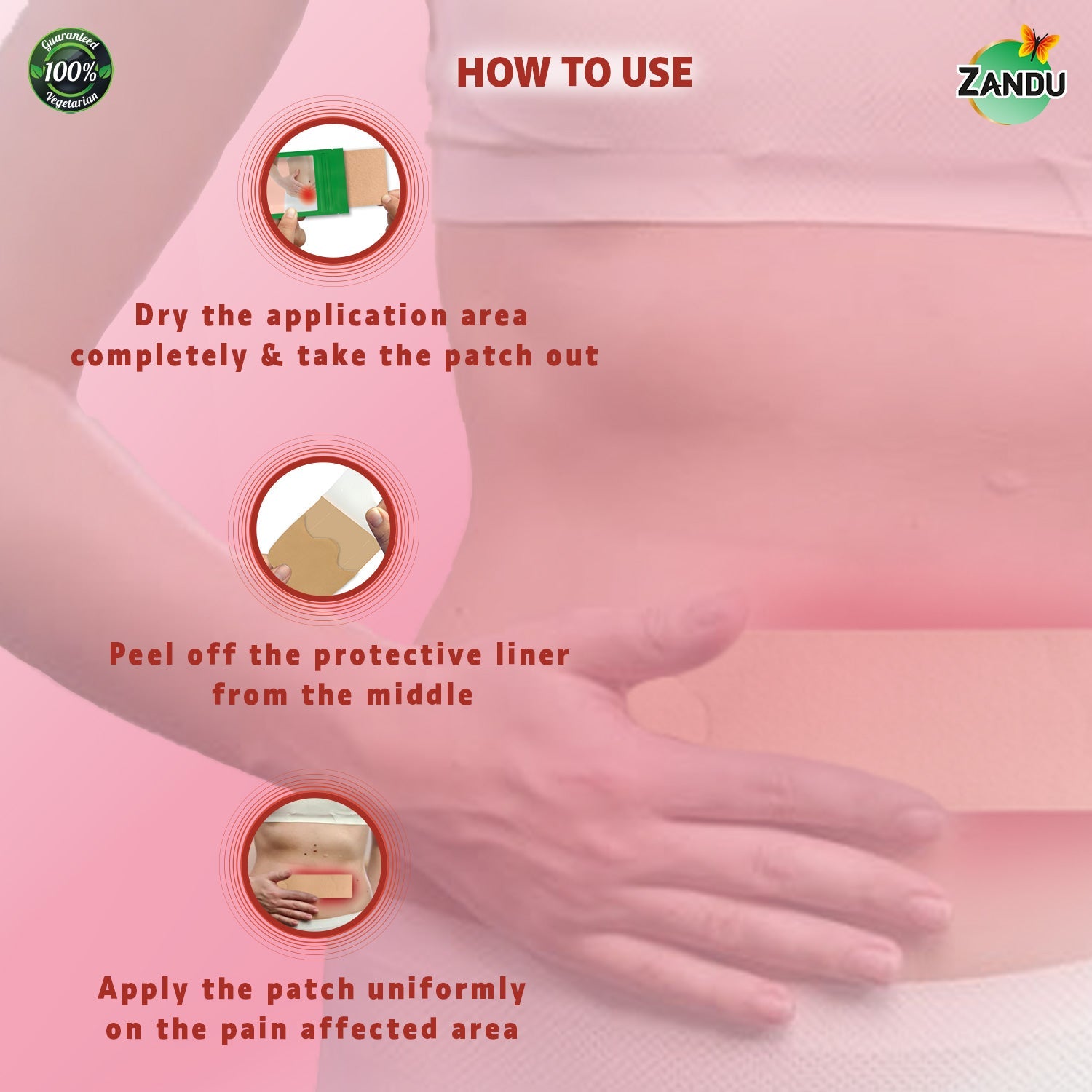 Zandu Pain Relief Patch for Cramps 5 Patches