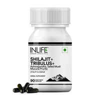 Inlife Shilajit + Tribulus + for Men and Women | 90 Veg. Capsules