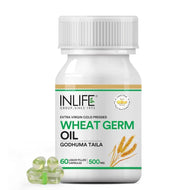 INLIFE Wheat Germ Oil Supplement | 500mg Capsules | Natural Vitamin E 60 Capsules