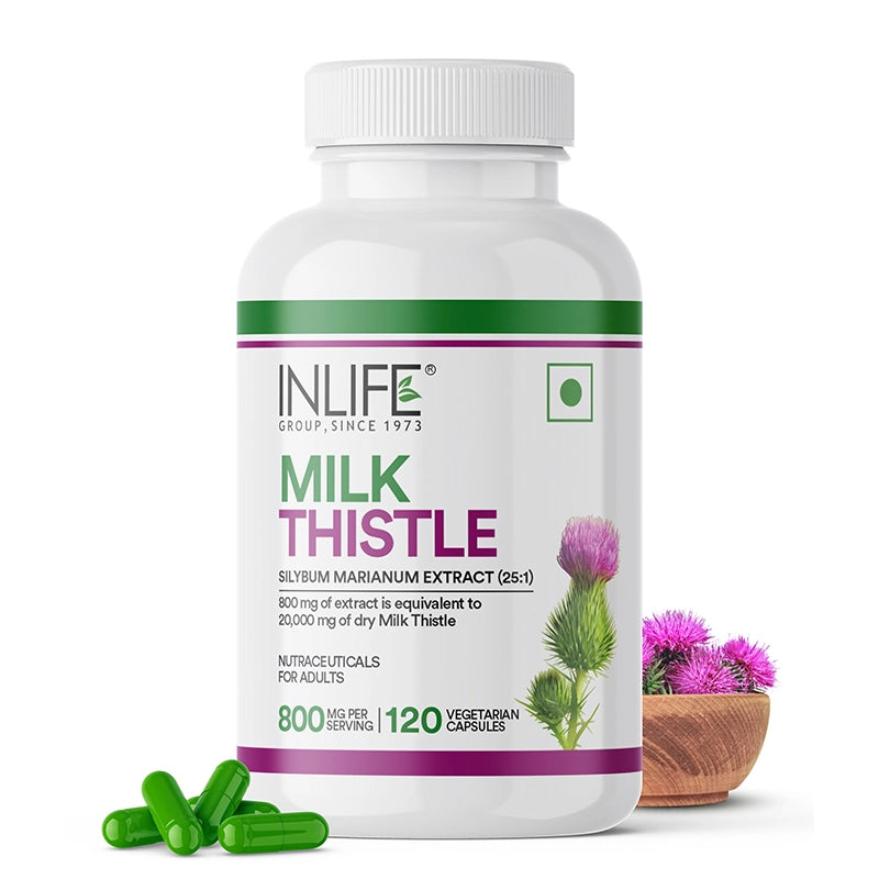 Inlife Milk Thistle Supplement | 800mg Per Serving | - 9