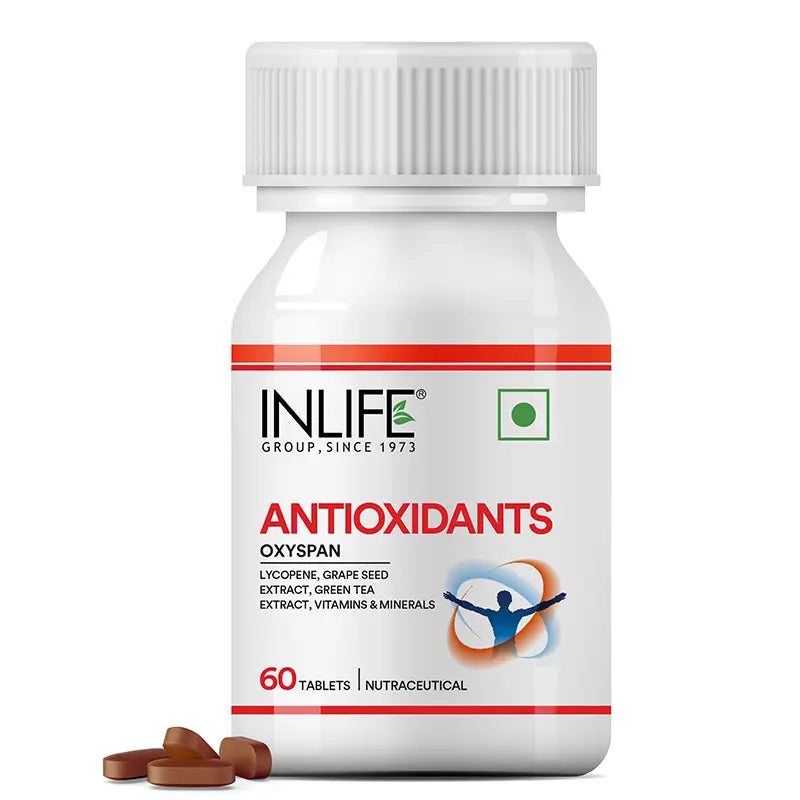 Inlife Antioxidants Supplement with Lycopene, Grape Seed, Green Tea Extract Tablets