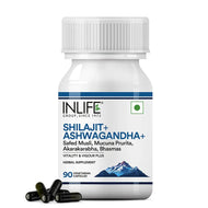 Inlife Shilajit + Ashwagandha | Vegetarian 90 Capsules
