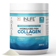 Inlife  Hydrolyzed Japanese Marine Fish Collagen Peptides Powder | Clinically Proven Ingredient | 200g Unflavored