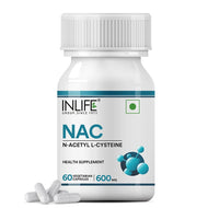 Inlife N-Acetyl Cysteine (NAC) Supplement 600mg | Supports Liver & Respiratory Health |60 Veg. Capsules