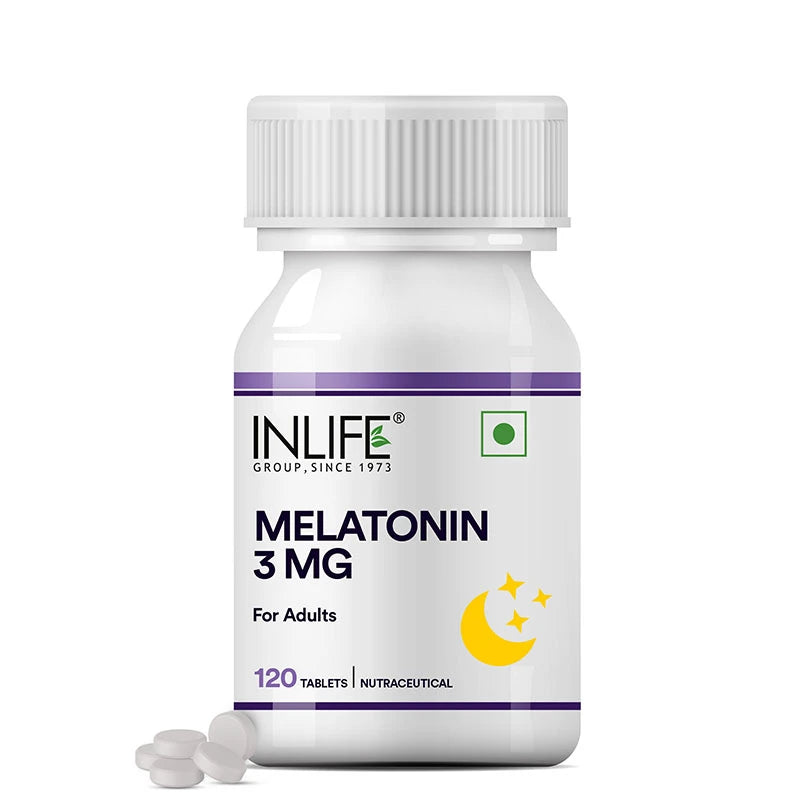 Inlife Melatonin 3mg tablets for Men & Women| Natural Sleep Aid | Vegetarian Tablets