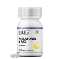 Inlife Melatonin 3mg tablets for Men & Women| Natural Sleep Aid | 120 Vegetarian Tablets