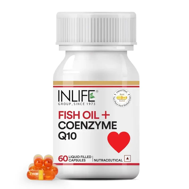 Inlife Fish Oil with CoQ10 Supplement | Liquid Filled 60 Capsules