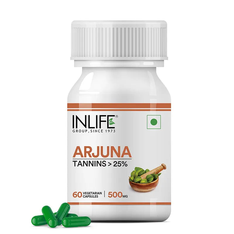 Inlife Arjuna Extract Supplement|500mg| Veg. Capsules