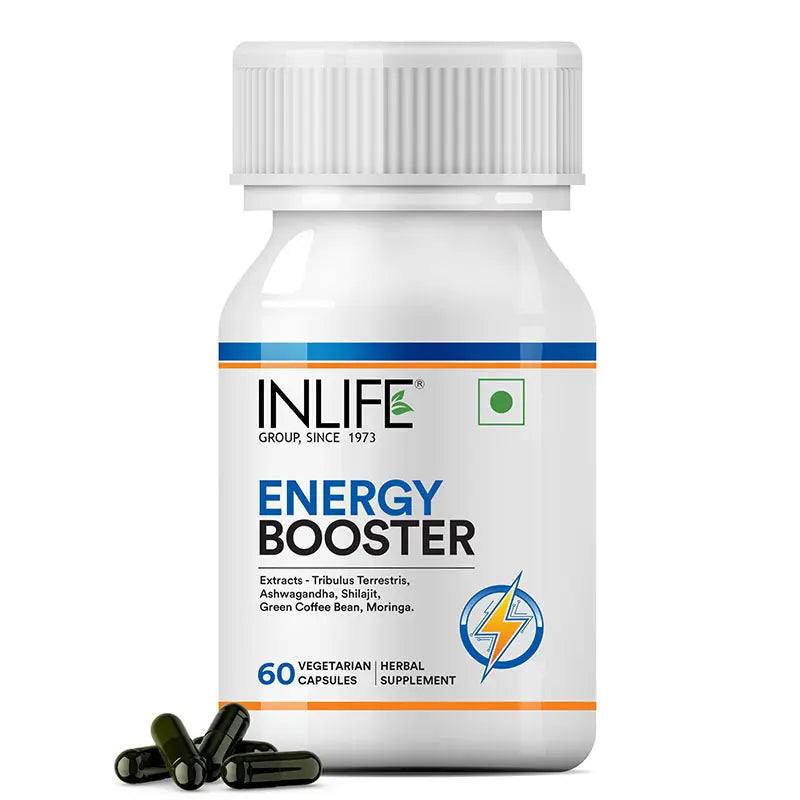Inlife Energy Booster Supplement | 500mg | 60 Veg. Capsules