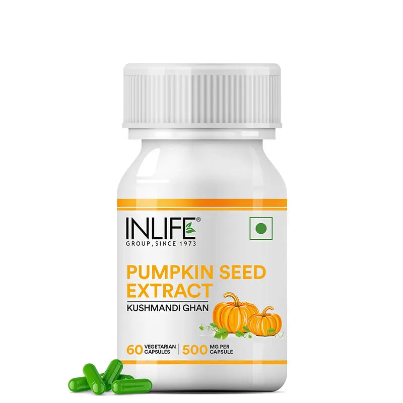 Inlife Pumpkin Seed Extract Supplement | 500mg | 60 Veg. Capsules