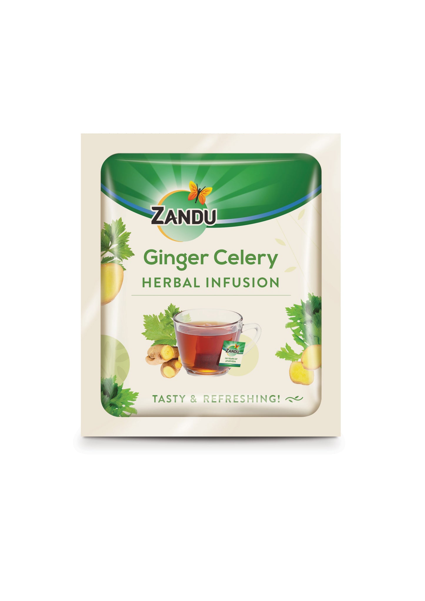 Zandu Ginger Celery Tea - Gut Health 25 Teabags (Pack Of 2)