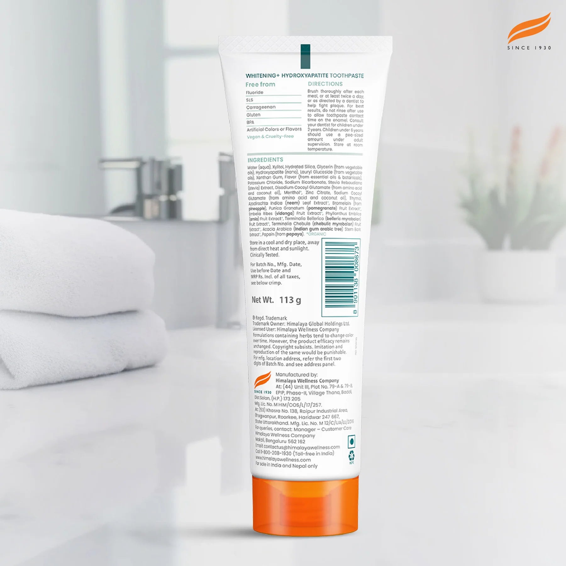 Himalaya Botanique Whitening+ Hydroxyapatite Toothpaste 113g