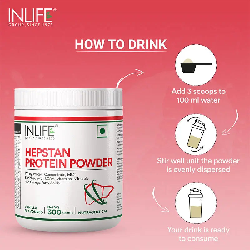 Inlife Hepstan Protein Powder Supplement | 300g (Vanilla)