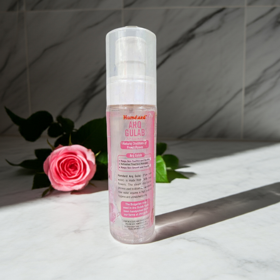 Hamdard Arq Gulab 100ml – Pure Rose Water from Steam-Distilled Fresh Roses