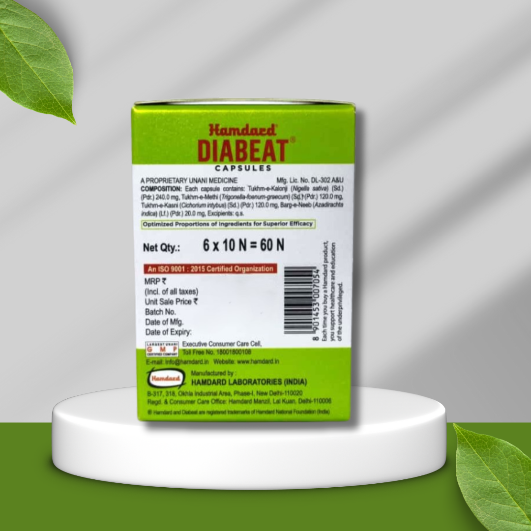 Hamdard Diabeat 60 Capsules