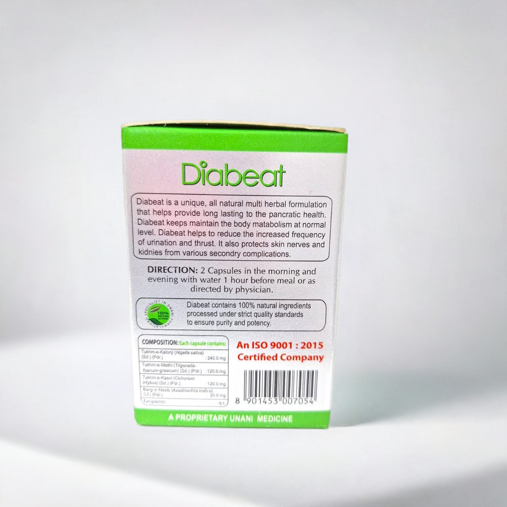 Hamdard Diabeat 60 Capsules – Herbal Supplement with Natural Ingredients