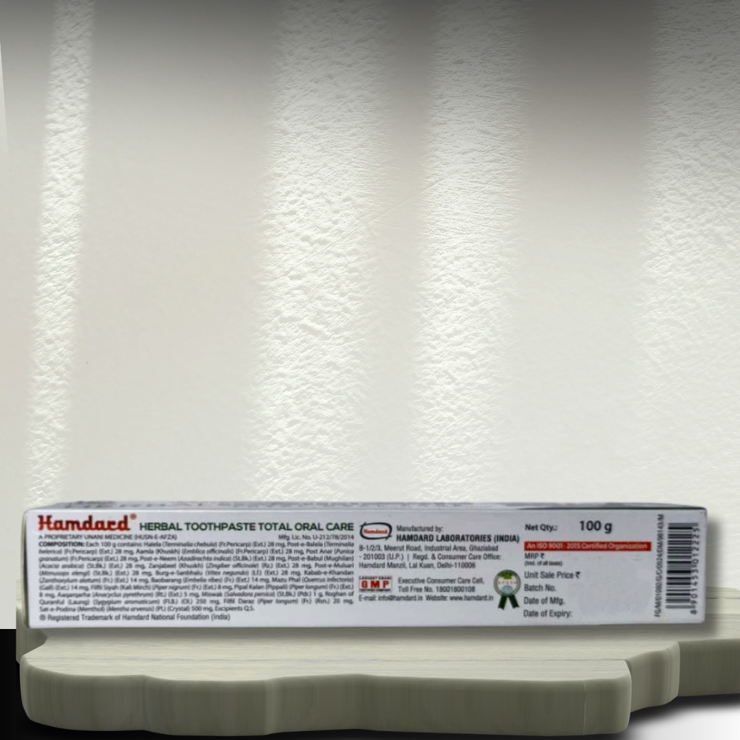 Hamdard Herbal Toothpaste Total Oral Care 100g (Pack Of 3)