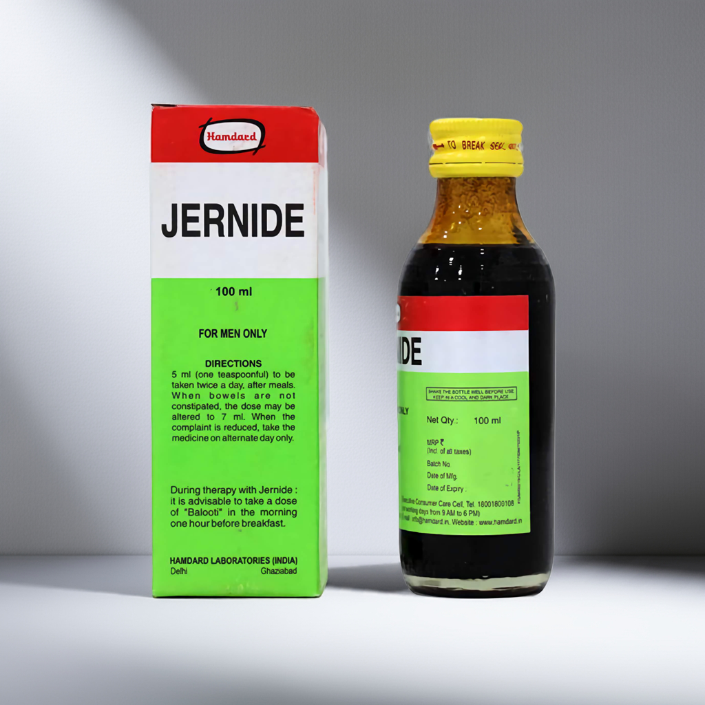Hamdard Jernide Syrup 100ml – Traditional Unani Herbal Tonic for Men