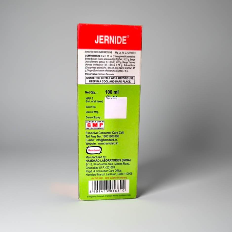 Hamdard Jernide Syrup 100ml – Traditional Unani Herbal Tonic for Men