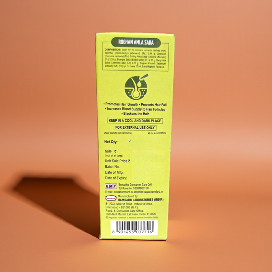 Hamdard Roghan Amla Sada – Traditional Herbal Hair Oil