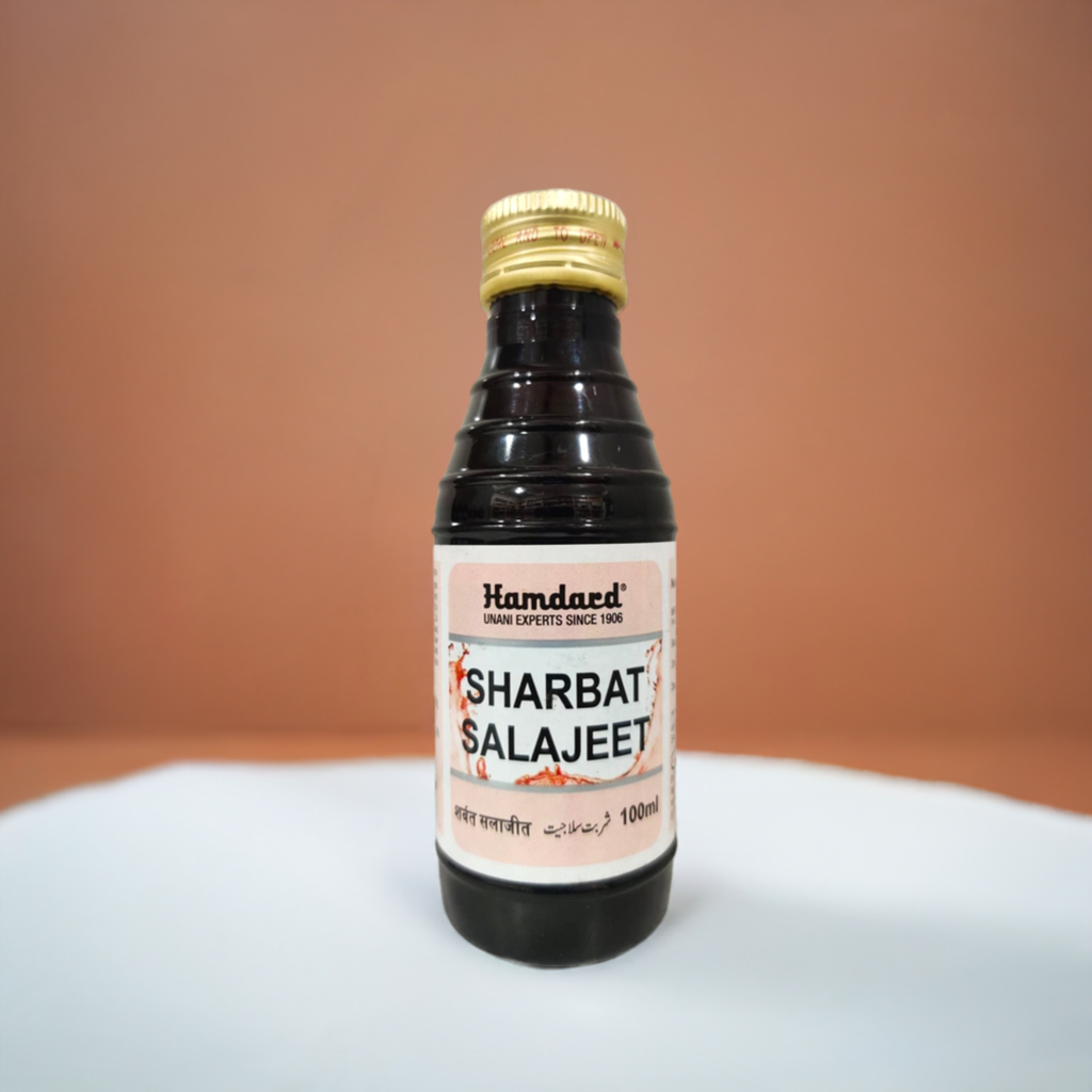 Hamdard Sharbat Salajit 100ml  Traditional Herbal Syrup with Shilajit and Kand Safed