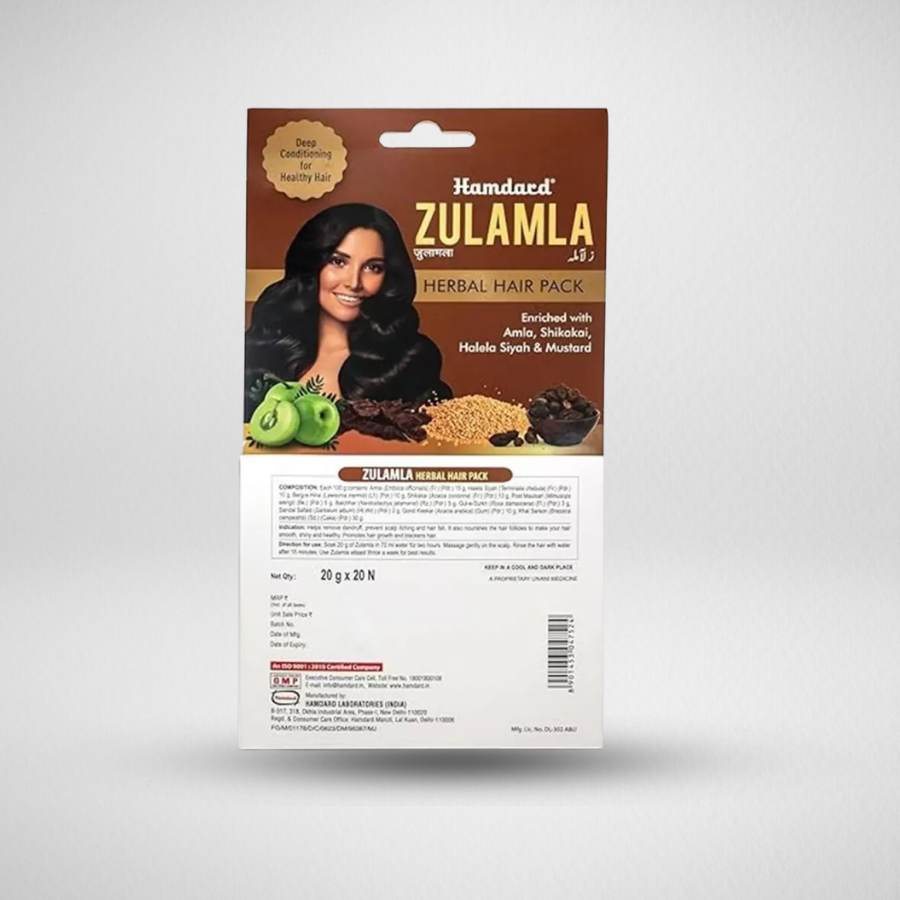 Hamdard Zulamla Herbal Hair Pack | Natural Hair Care | Buy Online