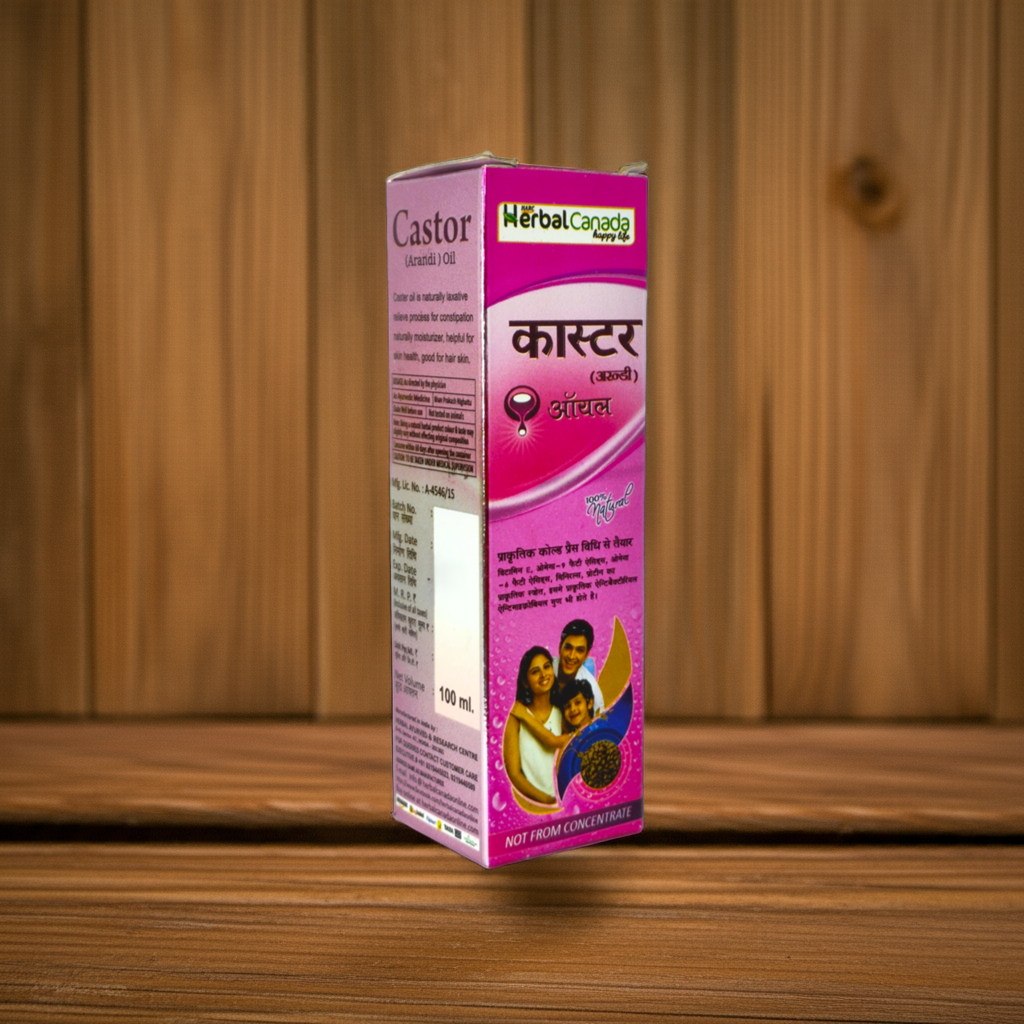 Herbal Canada Castor (Arandi) Oil 100ml (Pack of 2)-Ayurvedic Oil