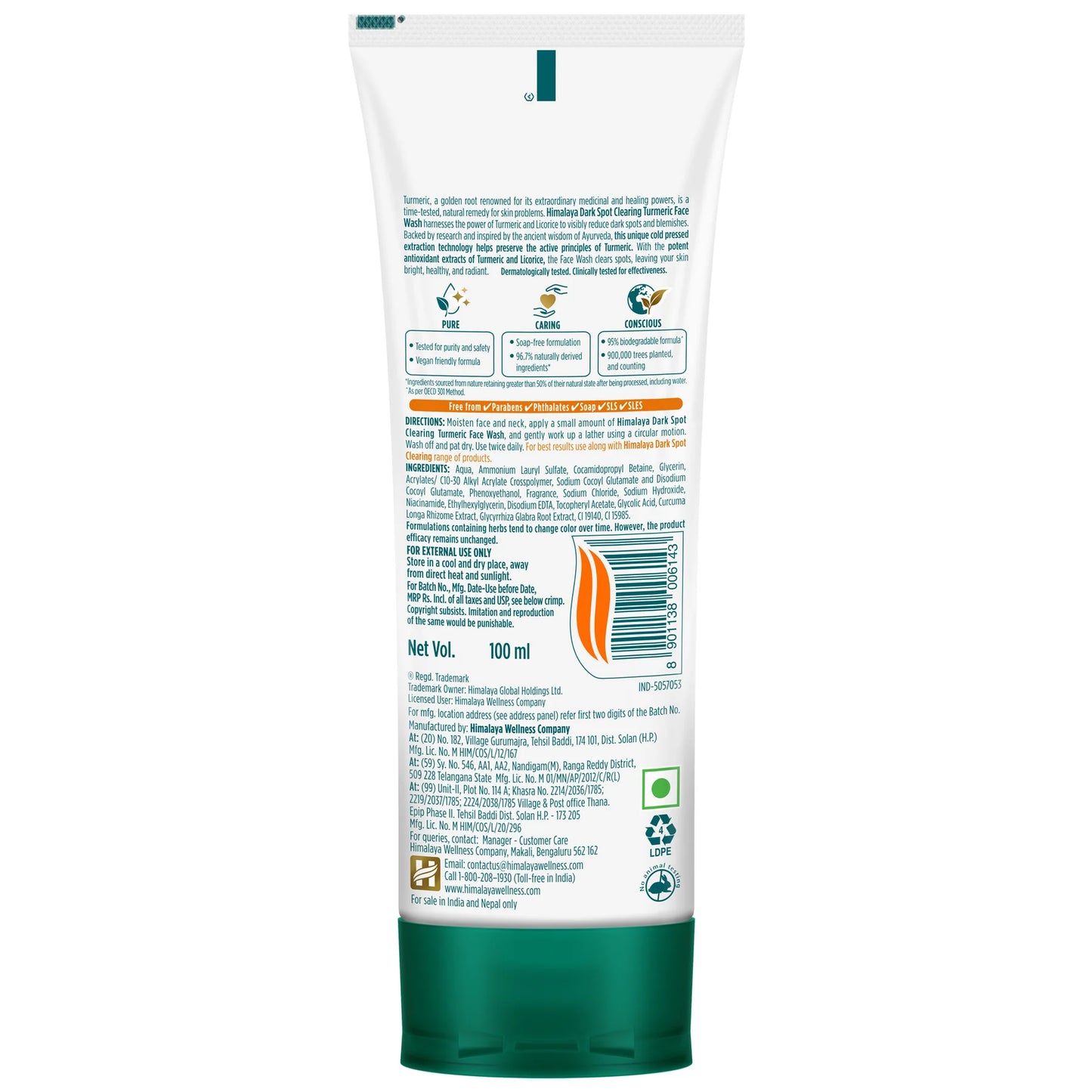 Himalaya Dark Spot Clearing Turmeric Face Wash 100ml