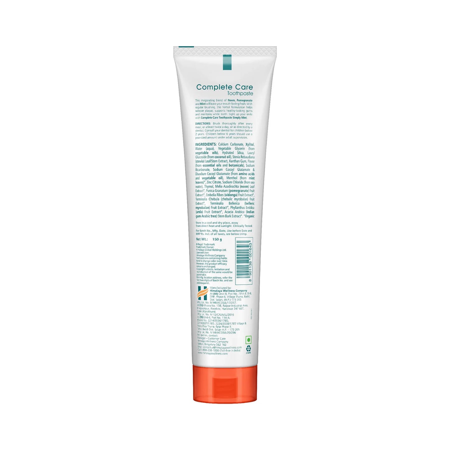 Tube of 'Complete Care' lotion with a white label and orange cap on a white background