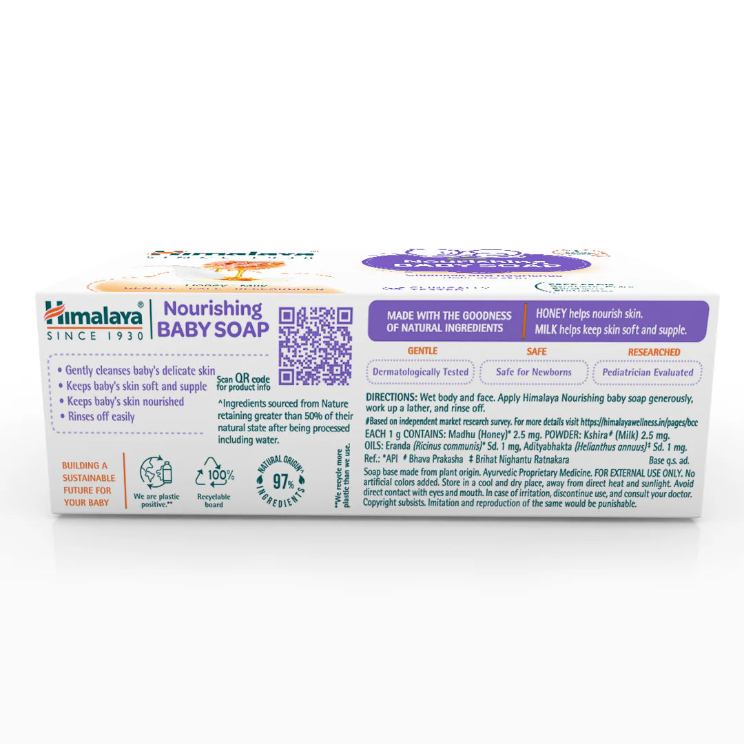 Himalaya Nourishing Baby Soap packaging on a white background