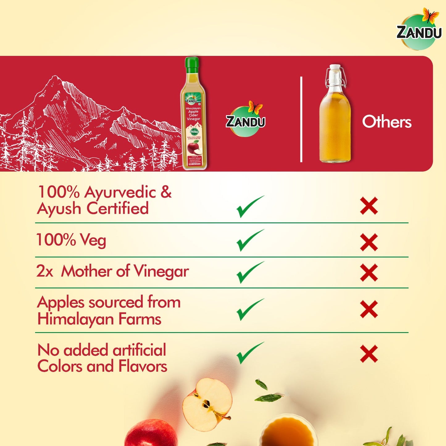 Zandu Himalayan Apple Cider Vinegar 500ml