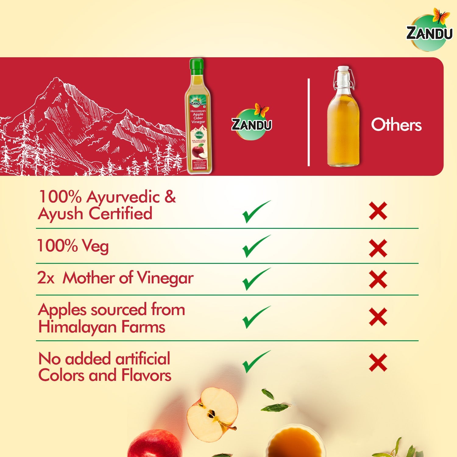Zandu Himalayan Apple Cider Vinegar 500ml