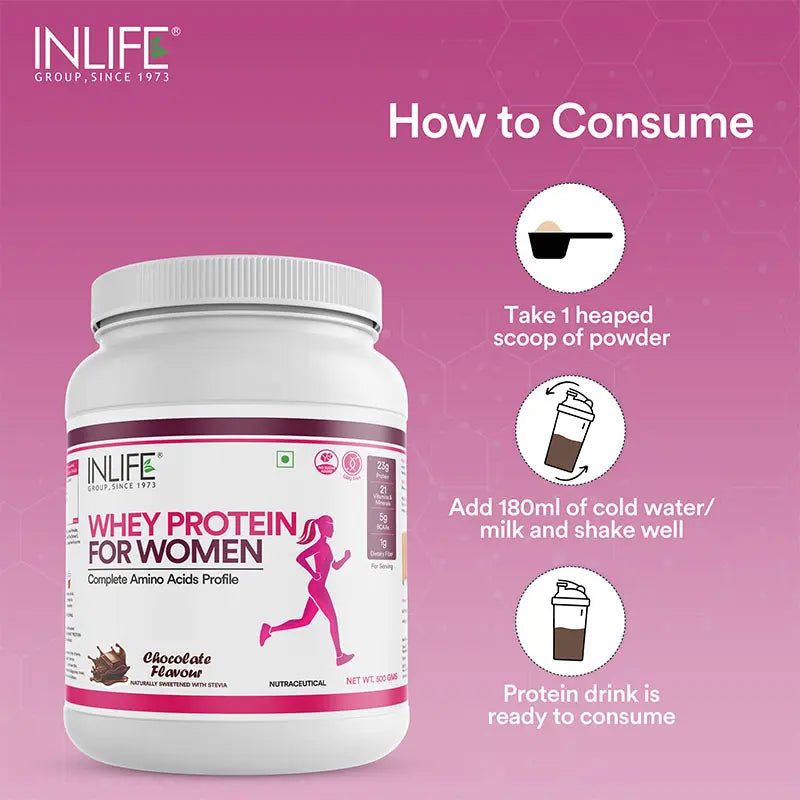 Inlife Whey Protein Powder for Women | 500g